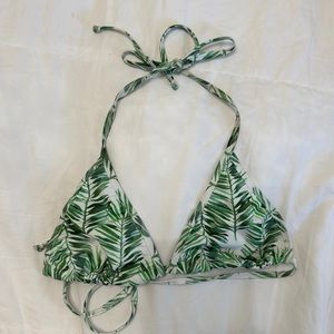 Mora Leaf Print Bikini Top